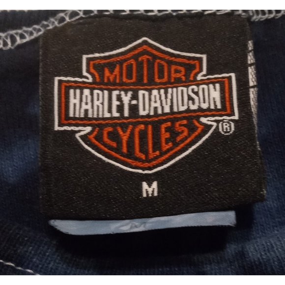 Harley Davidson Vintage Blue Tie Dye Motorcycle Tank Top Santa Cruz, CA Sz M - Picture 3 of 3